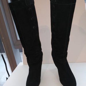 Claudia Ciutti Black Suede Italhigh heeled boots